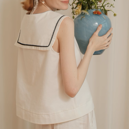 マリンライクノースリーブトップ《Z00984》