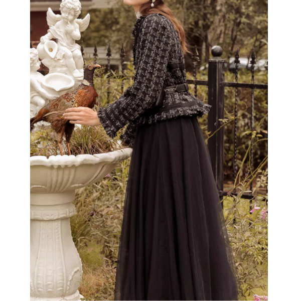 【2color】メッシュフェアリーロングスカート Z00189