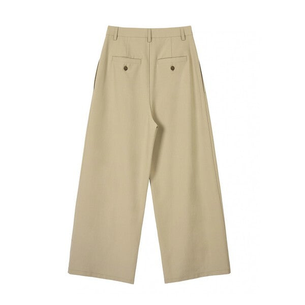 プリーツ入りストレートルーズパンツ Z00382