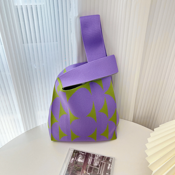 【4color】ビッグドットニットバッグX-491