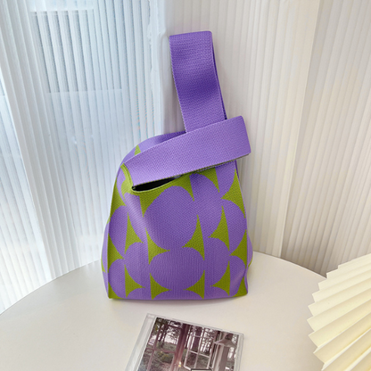 【4color】ビッグドットニットバッグX-491