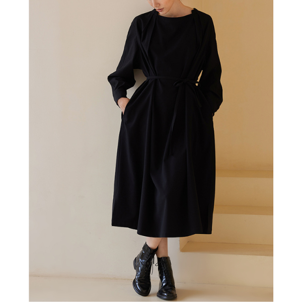 ブラックルーズロングワンピース Z00113