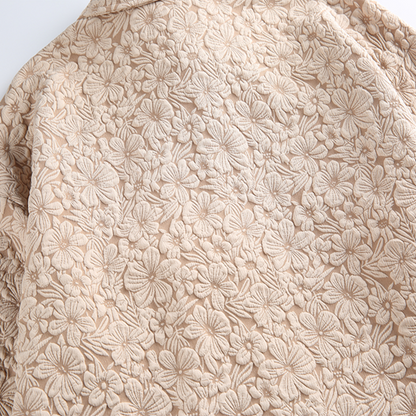 【2color】立体フラワー刺繍シャツジャケット　Z00575