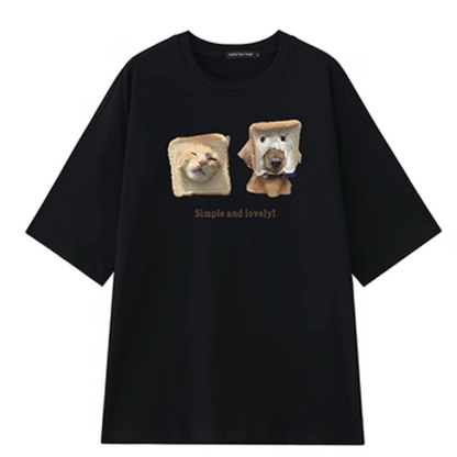 【6color】アニマルプリントオーバーサイズTシャツ《Z00990》