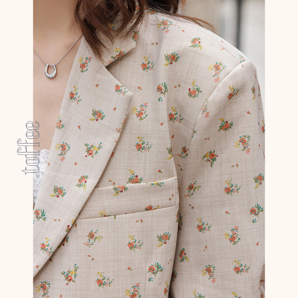 小花柄ルーズジャケット　Z00395