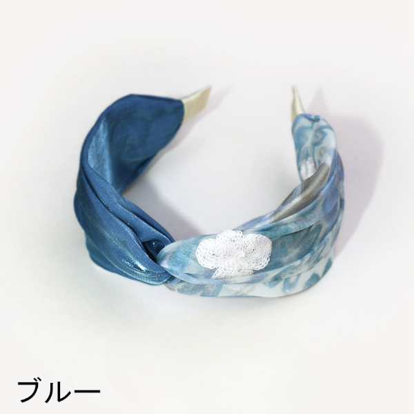 【5color】オーロラ＆花柄カチューシャ Z00323