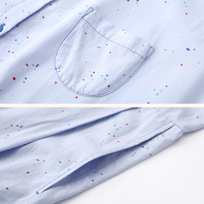 【2color】優しいカラフルドットのプリーツワンピース《Z01042》