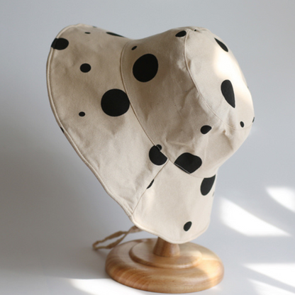 【２color】ドットプリントビッグプリムハット　AU-119