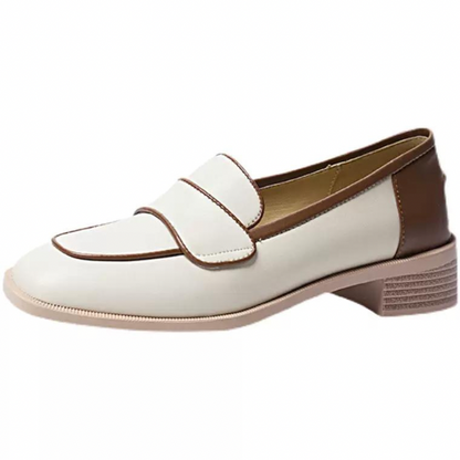 【２color】スクエアトゥコントラストシューズ　AU-286