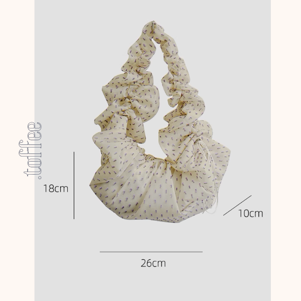 ドローストリング付きギャザーショルダーバッグ《Z00936》