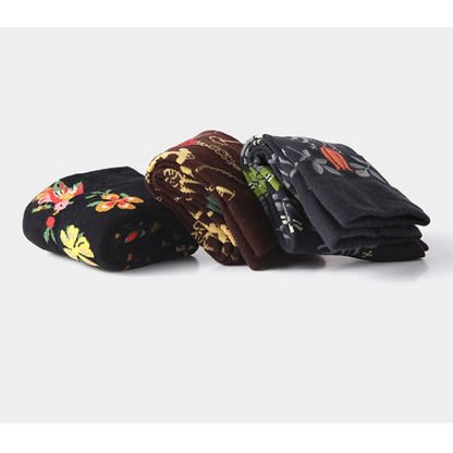 フラワージャガードソックス3Pセット X-334