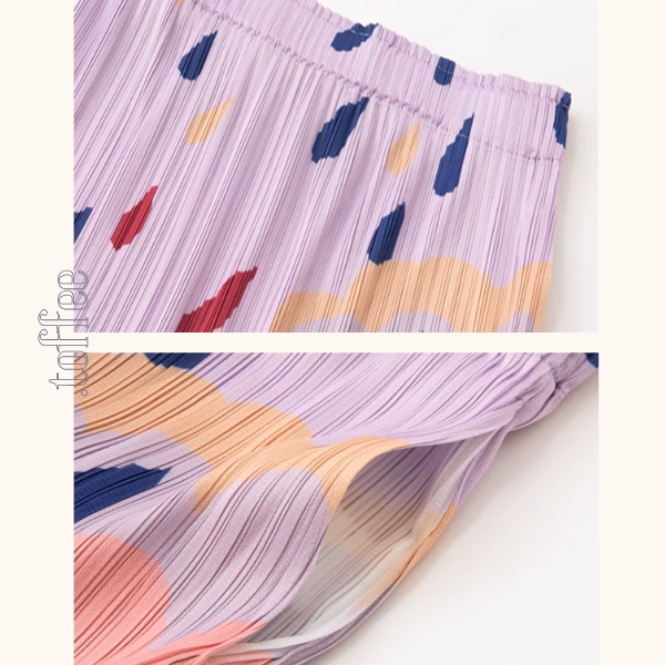 【8pattern】マルチカラーロングプリーツスカート《Z01068》