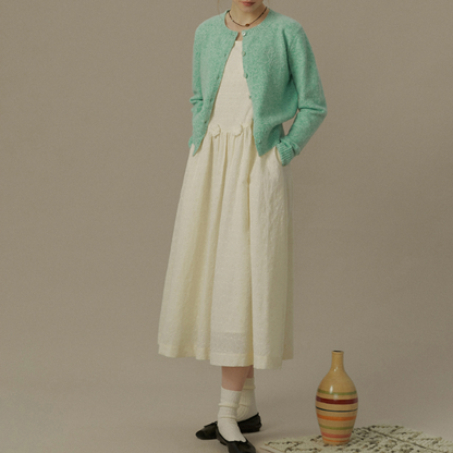 立体フラワー装飾ノースリーブワンピース《Z00828》