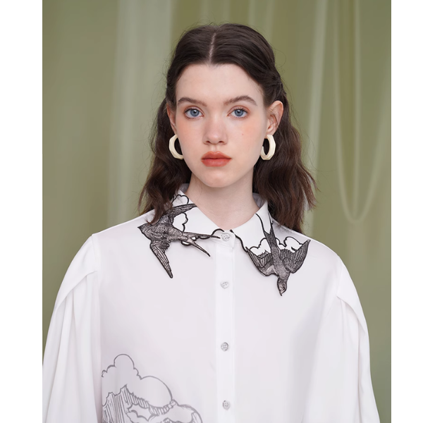 【2pattern】スワロウラペルブラウス  X-196