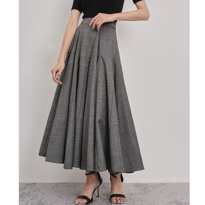 クラシックデザインフリルプリーツスカート　AU-027