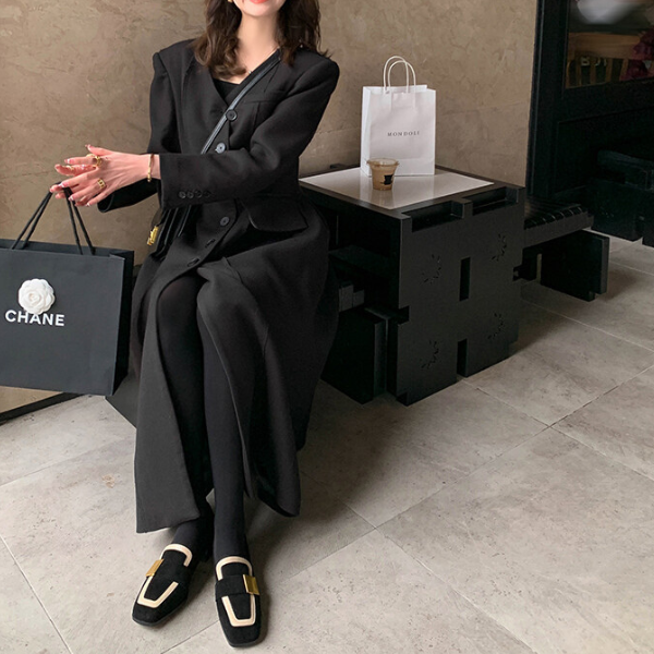 【2pattern】メタルバックルバイカラーローファー X-371