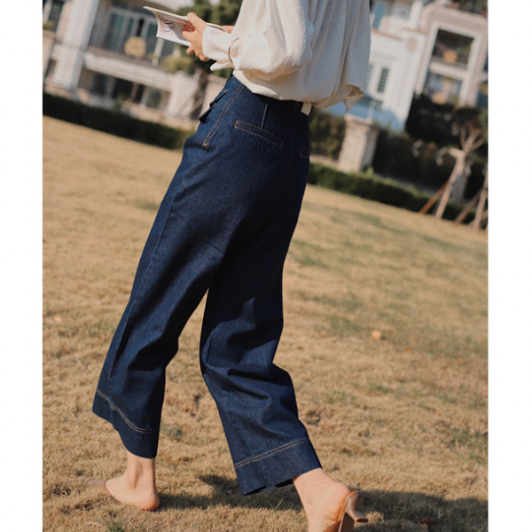 ダブルフラップワイドデニム w-151