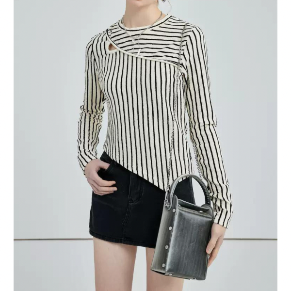 イレヘムストライプトップス w-141