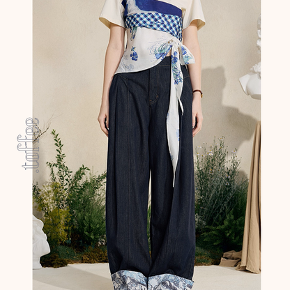 星降る夜の宴のストレートジーンズ《Z01058》