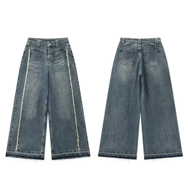 ハイウエストダメージデニムパンツ Z00231