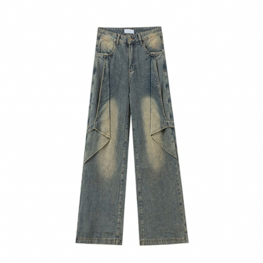 【2color】ヴィンテージ風ウォッシュデニム X-363