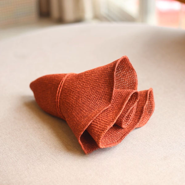 リボン付きレッドストローハット《Z01065》