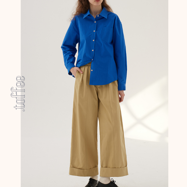 クロップドハイウエストワイドパンツ《Z00847》