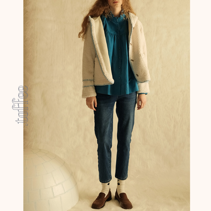 【2color】ハイウエストストレートデニムパンツ　《Z00712》