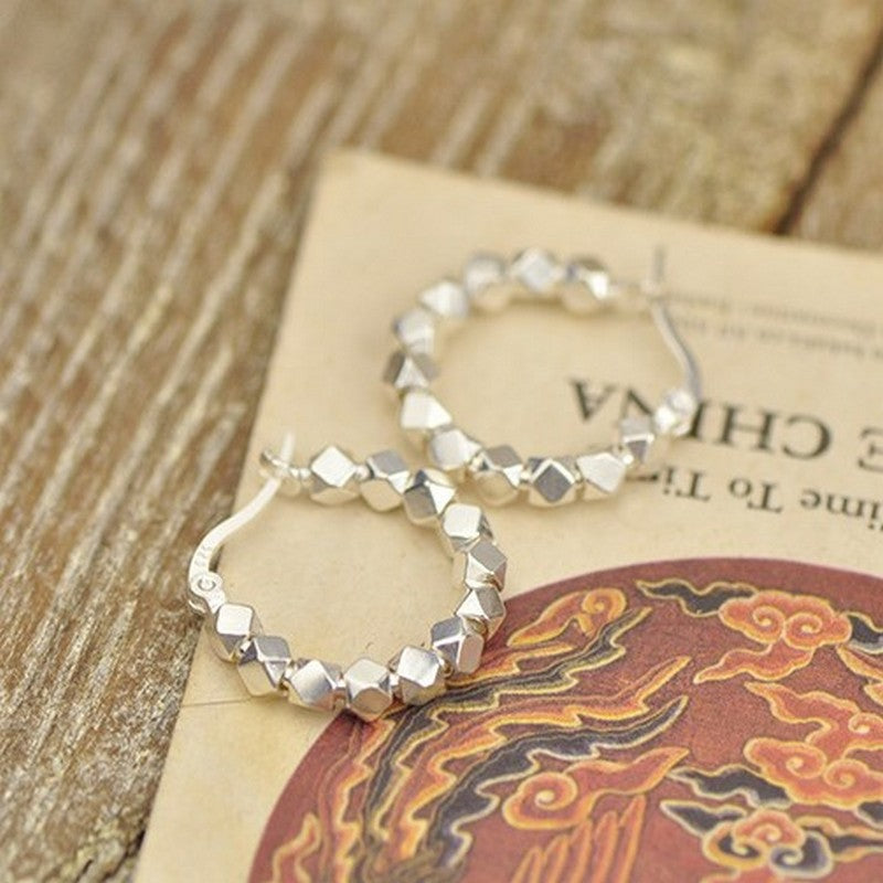 シルバー粒粒ピアス