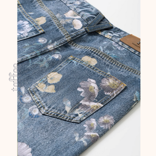 【4pattern】プリントストレートジーンズ《Z00929》