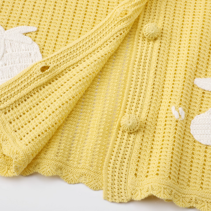 フルーツアップリケメッシュカーディガン《Z01039》