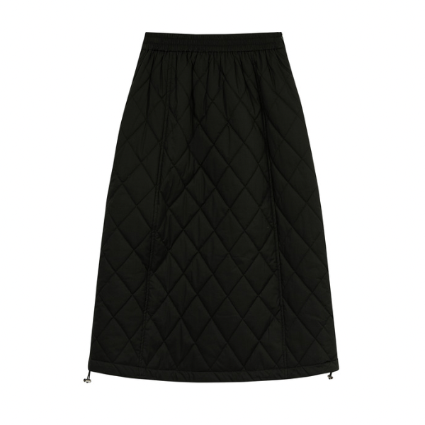 キルティングミモレ丈スカート Z00069