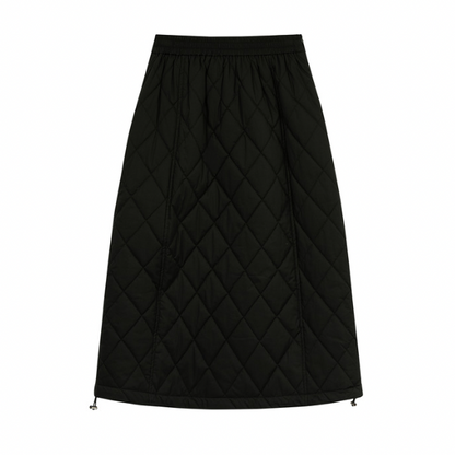 キルティングミモレ丈スカート Z00069