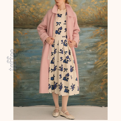 リボン＆ローズプリントワンピース Z00630