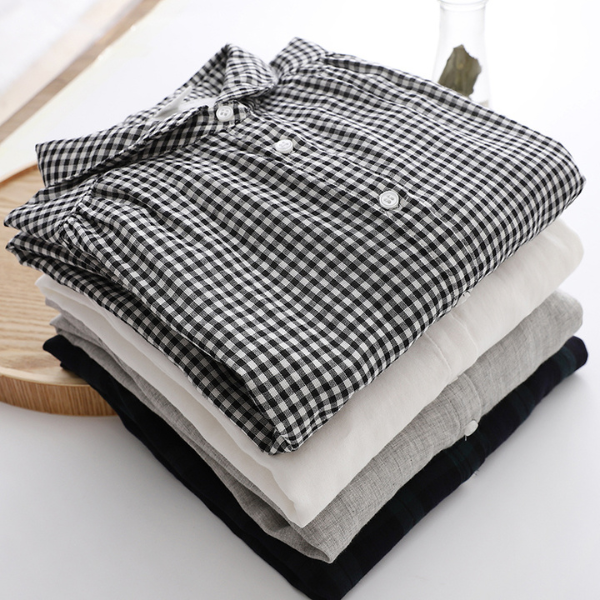 【４color】フォルムにこだわりシンプルコットンシャツ　AU-116