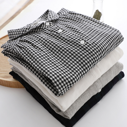 【４color】フォルムにこだわりシンプルコットンシャツ　AU-116