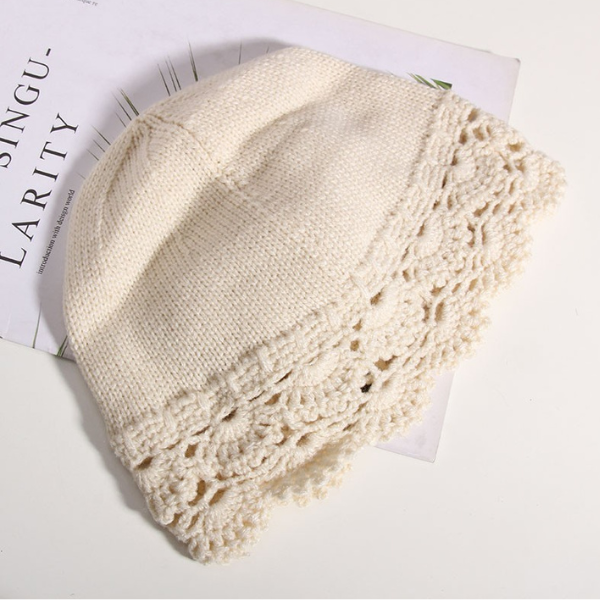 【４color】レースステッチレトロドームベレー帽　AU-113