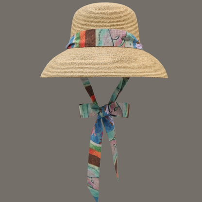 アートリボンのストローハット《Z01066》