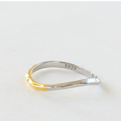 シンプルウェーブリング X-166