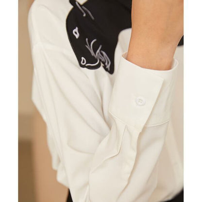 レオパード刺繍ブラウス C0060