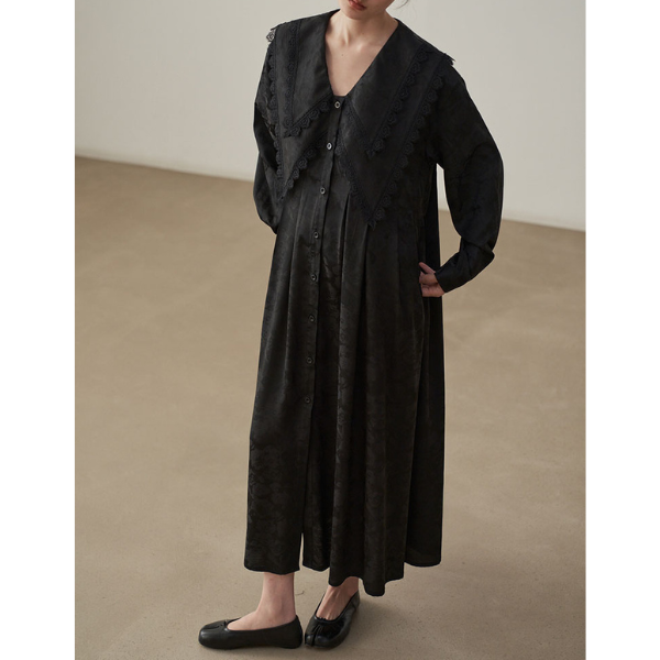 ビッグカラージャガードドレス X-068