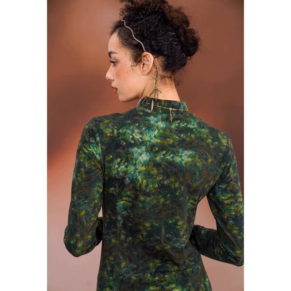 [名画を纏う]　スリムフィットアートカットソー "ルノワール" C0125