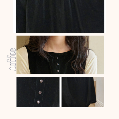 ブラックAラインロングワンピース　Z00569