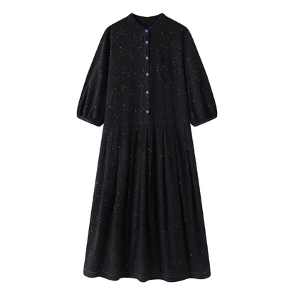 【2color】優しいカラフルドットのプリーツワンピース《Z01042》