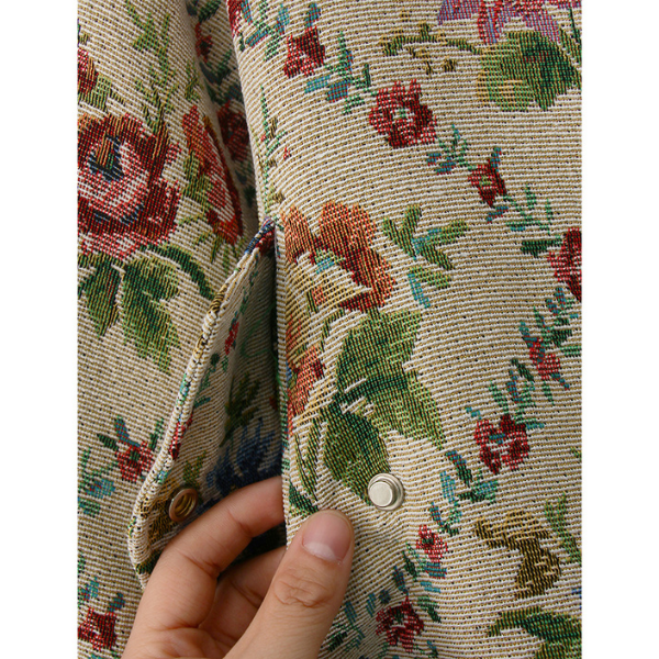 ゴブラン織りジップアップブルゾン Z00091