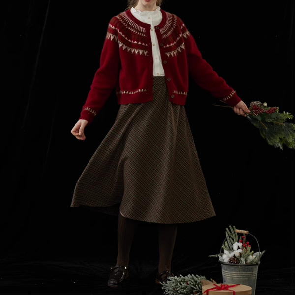 チェックサスペンダースカート Z00151