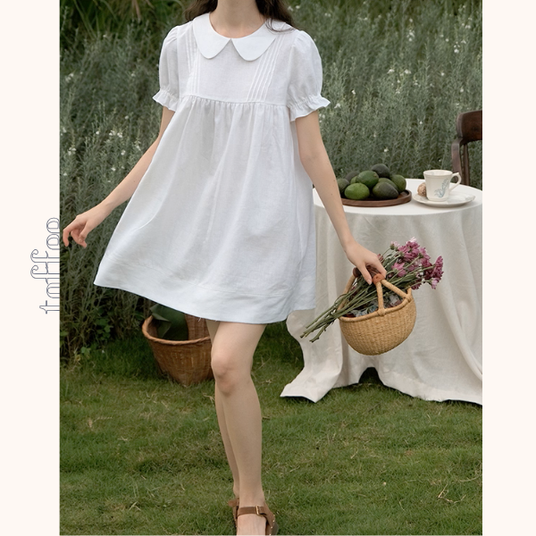 【2color】ドールカラーとプリーツの優美ワンピース《Z01049》