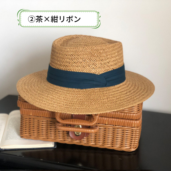 【１２color】クラシカルフレンチストローハット　　su0016