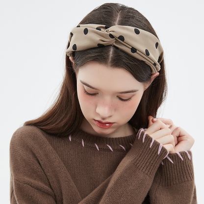 水玉柄カジュアルヘッドバンド Z00174