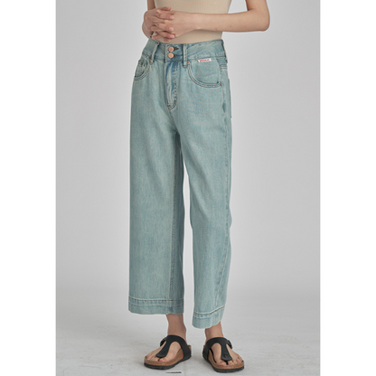 【2color】ウォッシュド ワイドレッグジーンズ Z00177